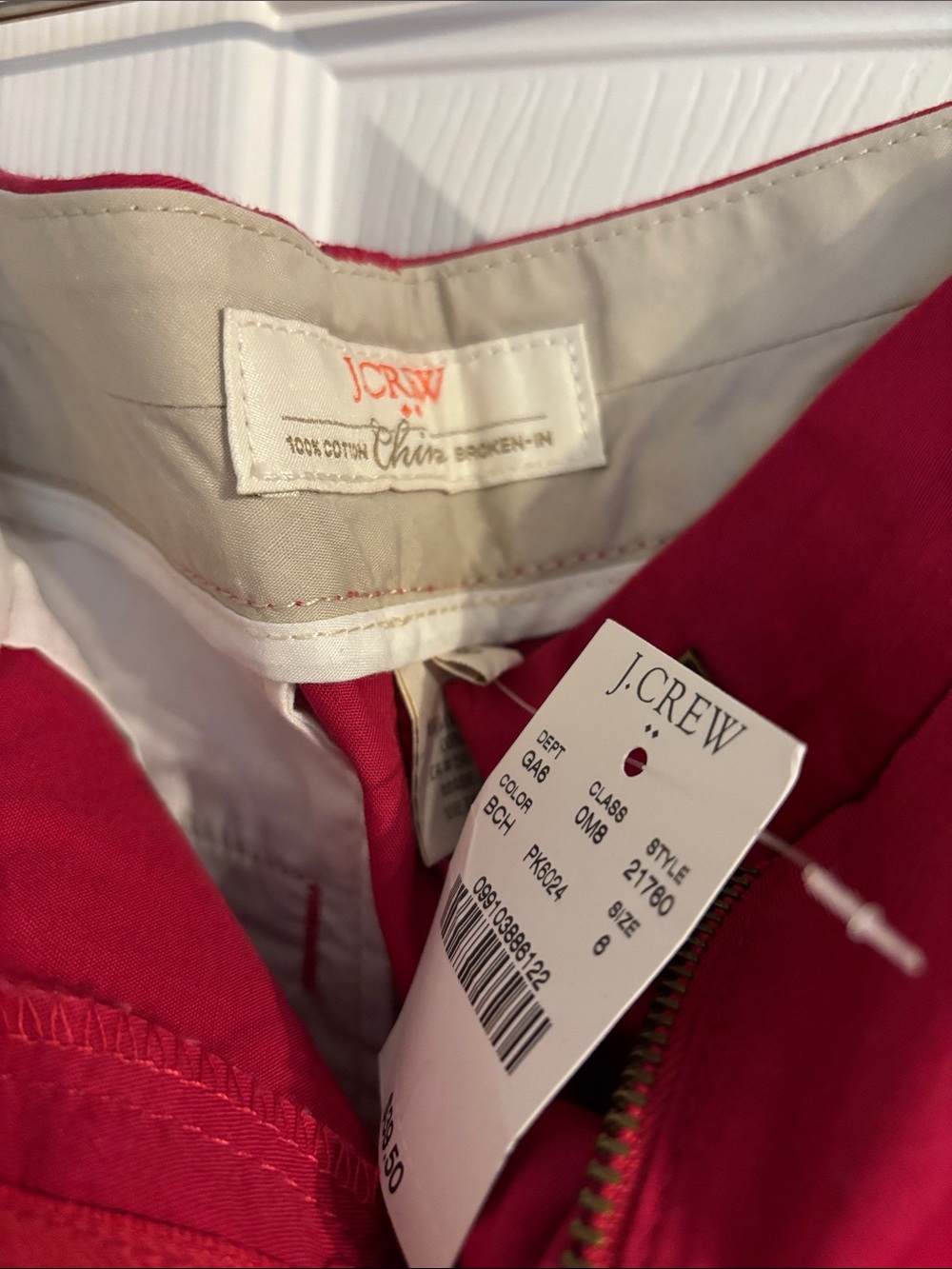 J. Crew Hot Pink Cotton Skirt with Zip
